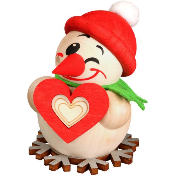 Seiffener Volkskunst eG - Kugelrucherfigur klein Cool Man mit Herz 8 cm