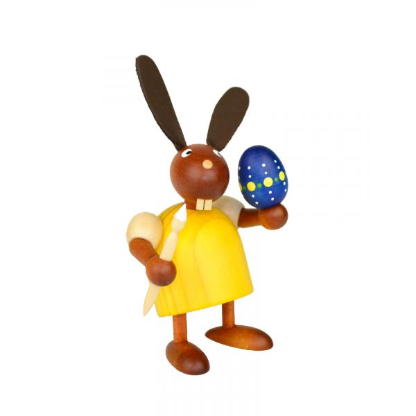 Drechslerei Martin - Hase mit Pinsel und Ei gelb, klein