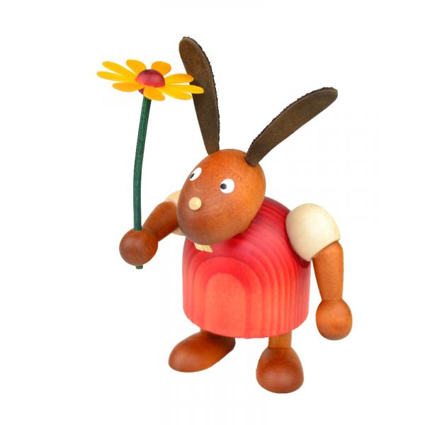 Drechslerei Martin - Hase mit Blume rot