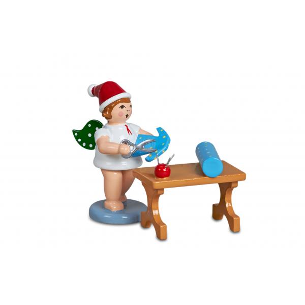 Ellmann - Weihnachtsengel mit Schere und Schneidertisch ohne Krone