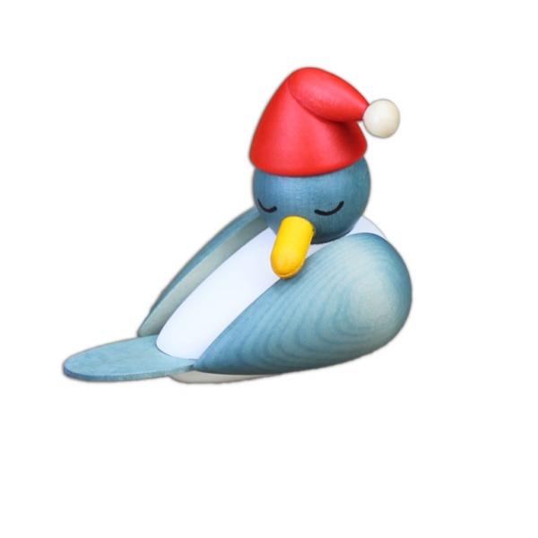 Drechslerei Martin - Weihnachtsmwe schlafend, hellblau