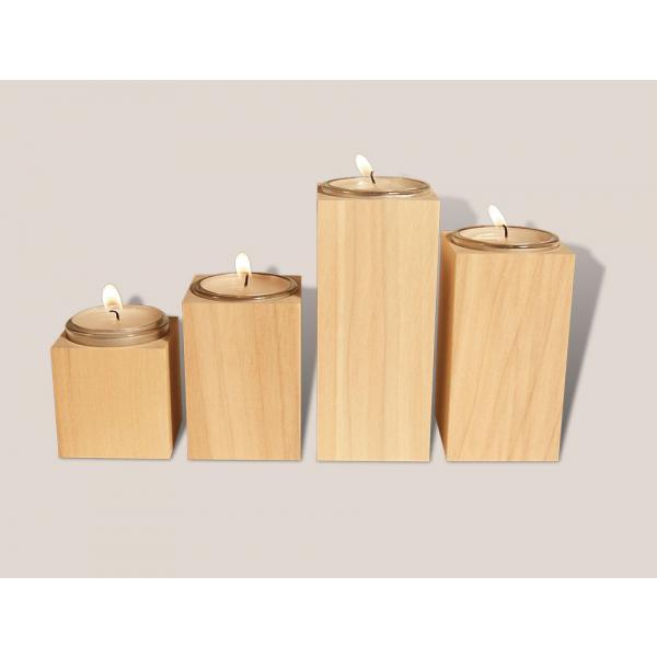Rauta Edition FG  - Teelichtleuchter 4er Set helles Holz