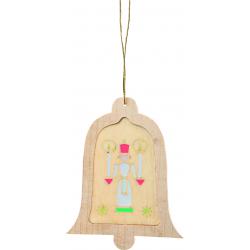Richard Glässer - Baumbehang Glocke mit Diaphanbild Engel