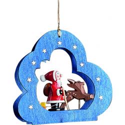Richard Glässer - Baumbehang Wolken, Santa mit Rentier