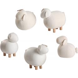 Seiffener Volkskunst eG - Miniaturen Schafe 5-teilig 3,5 cm