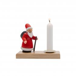 Spielwarenmacher Gnther - Kerzenhalter Weihnachtsmann bunt
