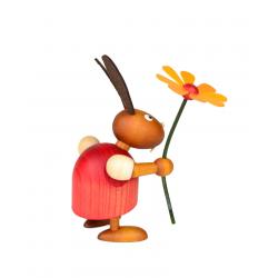Drechslerei Martin - Hase mit Blume rot, klein