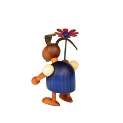 Drechslerei Martin - Hase mit Blume blau, klein