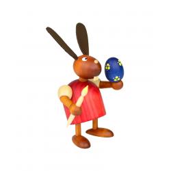 Drechslerei Martin - Hase mit Pinsel und Ei rot, klein