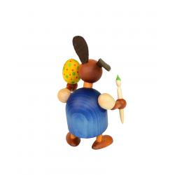 Drechslerei Martin - Hase mit Pinsel und Ei blau, klein