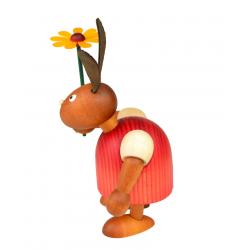 Drechslerei Martin - Hase mit Blume rot