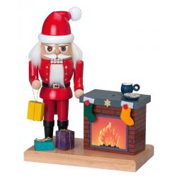 KWO - Nussknacker Weihnachtsmann mit Räucherofen Kamin