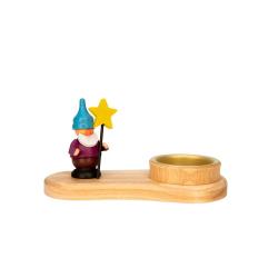 Spielwarenmacher Günther - Kerzenhalter Zwerg Sternenträger  (Teelicht) 7 cm