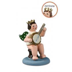 Ellmann - Engel sitzend mit Banjo mit Krone