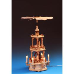 Schalling - Pyramide 2-stöckig mit Christi Geburt, elektrisch mit indirekter Beleuchtung 57 cm