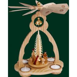 Richard Glässer - Glockenpyramide für Teelichte, Christi Geburt