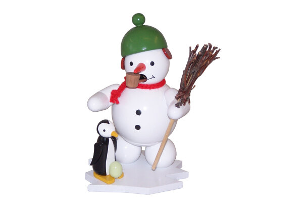 Volker Zenker - Räuchermännchen Schneemann mit Pinguin