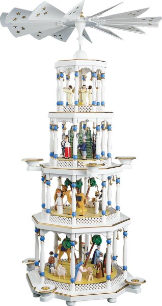 Richard Glässer - Pyramide Christi Geburt 4-st., weiß
