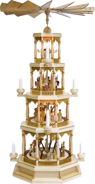 Richard Glässer - Pyramide Chr. Geburt 4-st. natur, el. bel. u. betr., 22st. Spw. St. N.