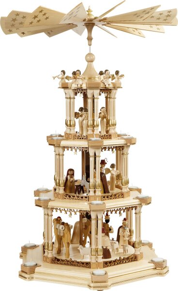 Richard Glässer - Barocke Spiegelpyramide Christi Geburt, natur