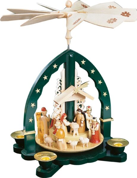 Richard Glässer - Pyramide Christi Geburt, grün