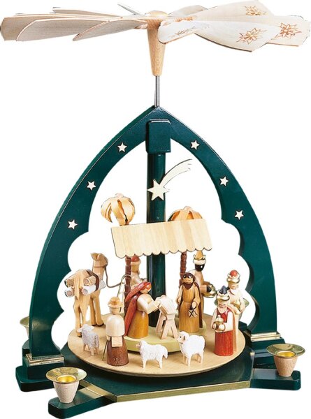 Richard Glässer - Pyramide Christi Geburt, grün