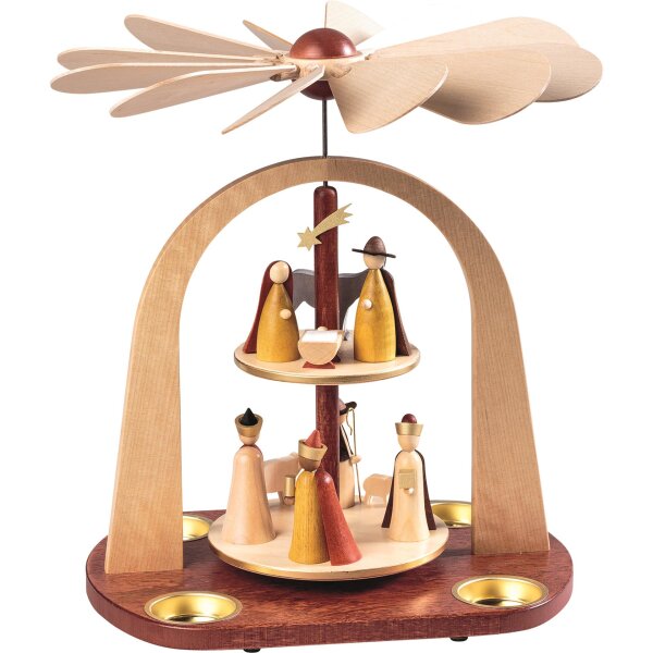 Richard Glässer - Pyramide Christi Geburt, 2-st., neues Naturholzdesign