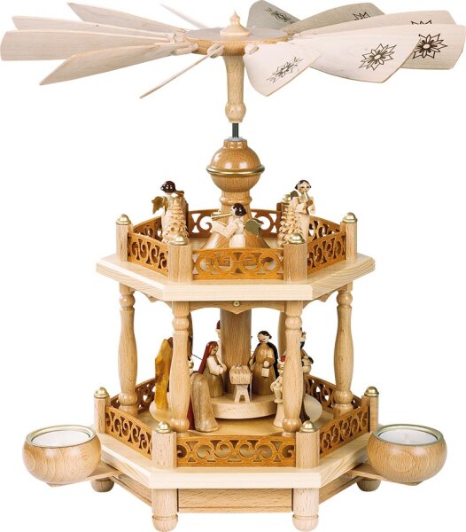 Richard Glässer - Pyramide Christi Geburt 1-st. für Teelichte
