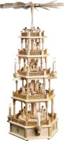 Richard Glässer - Pyramide Christi Geburt 4-st., natur, el. bel. u. betr.