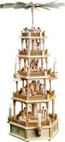 Richard Glässer - Pyramide Christi Geburt 4-st., natur, el. bel. u. betr.