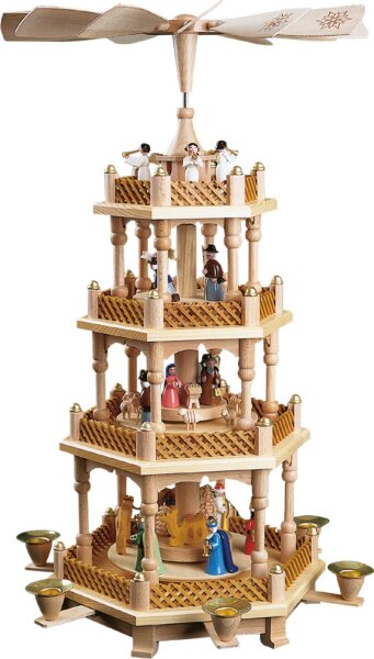 Richard Glässer - Pyramide Christi Geburt 3-st., bunt