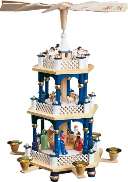 Richard Glässer - Pyramide Christi Geburt 2-st., blau