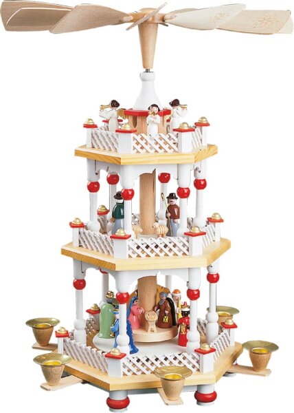 Richard Glässer - Pyramide Christi Geburt 2-st., weiß