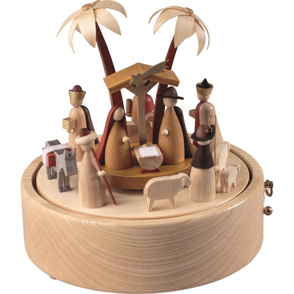 Richard Glässer - Spieldose im modernen Design Christi Geburt, 36er Spielwerk