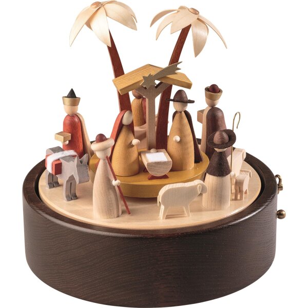Richard Glässer - Spieldose  im modernen Design Christi Geburt, 28er Spielwerk