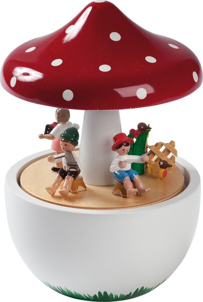 Richard Glässer - Spieldose Pilz, 18st. Spw. Kleine Welt
