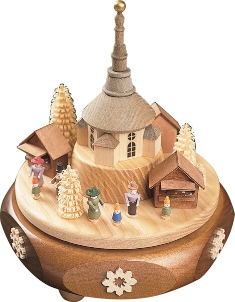 Richard Glässer - Spieldose  Seiffener Weihnachtsmarkt, 18er Spielwerk