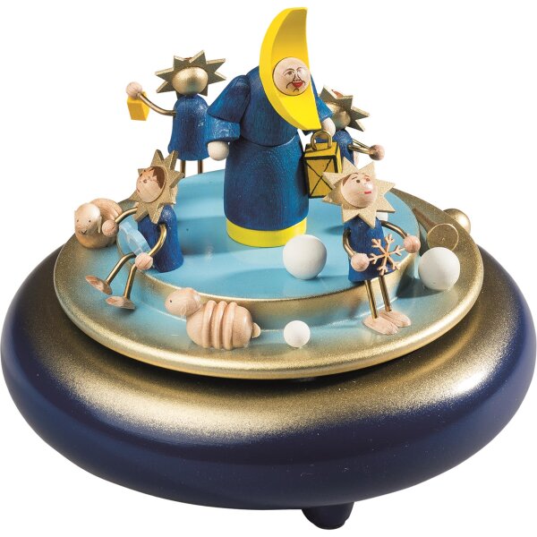 Richard Glässer - Spieldose  Mond mit Sternenquartett, 18er Spielwerk