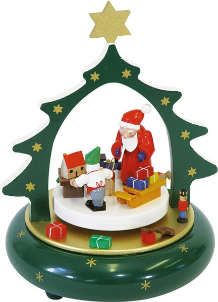 Richard Glässer - Spieldose Zwergenwerkstatt, 18st. Spw. O Tannenbaum