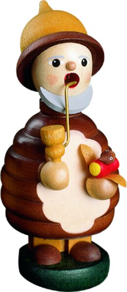 Richard Glässer - Räuchermann Waldwichtel mit Vogel rot
