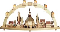 Richard Glässer - Schwibbogen Seiffener Kirche mit...