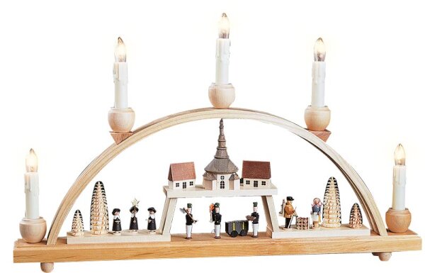 Richard Glässer - Schwibbogen Seiffener Kirchdorf, el. bel.