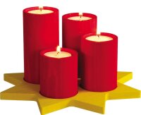 Richard Glässer - Adventskranz 4 Stumpenkerzen auf...