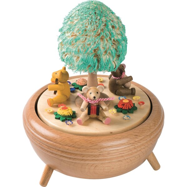 Richard Glässer - Spieldose Teddys, 18er Spielwerk