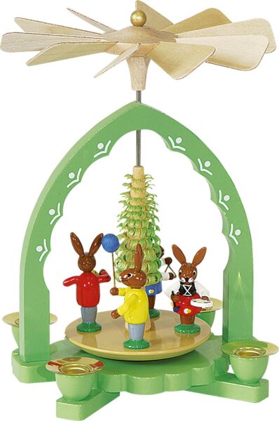 Richard Glässer - Pyramide Hasenkinder bunt
