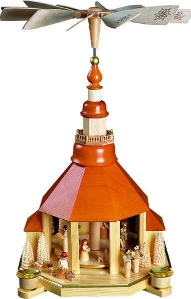 Richard Glässer - Pyramide Seiffener Kirche Christi Geburt, natur