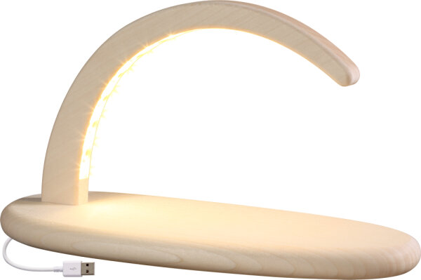 Seiffener Volkskunst eG - Bogen natur LED beleuchtet ohne Bestückung 13 cm