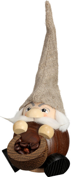 Seiffener Volkskunst eG - Kugelräucherfigur Kaffee Duftzwerg 19 cm