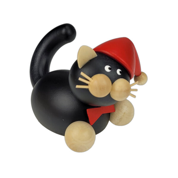 Drechslerei Martin - Weihnachtskater Kurt auf der Lauer 6 cm