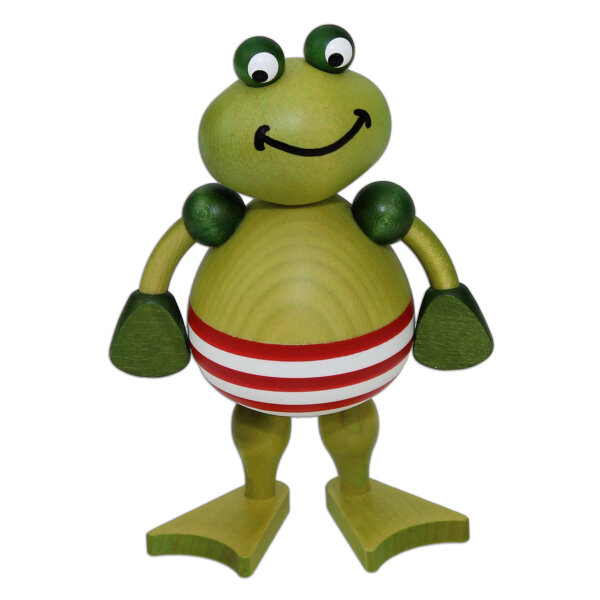 Drechslerei Martin - Badefrosch Albert mit roter Badehose